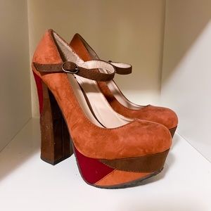 Retro Platform Mary Jane Heels